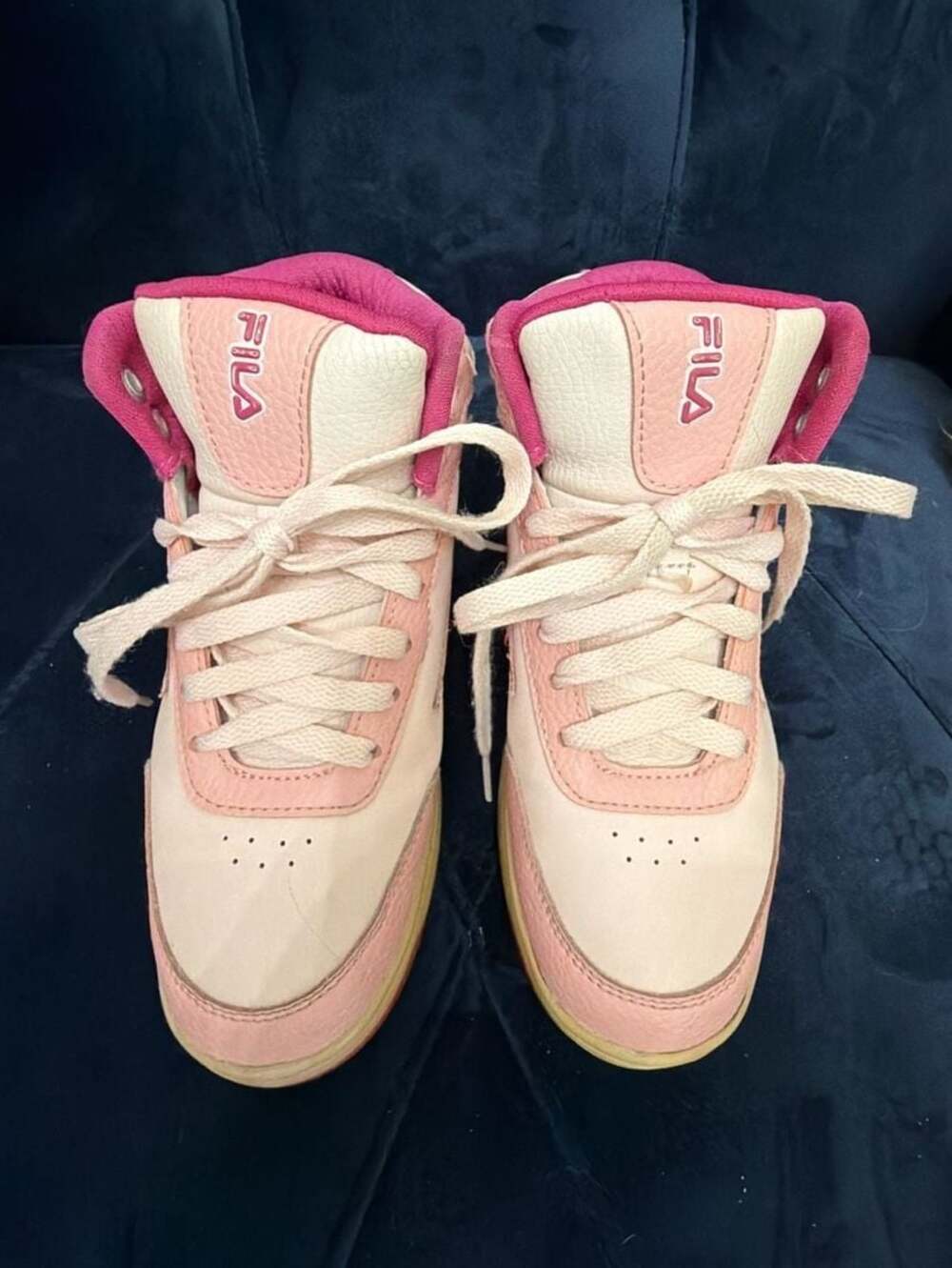 Fila High Top Sneakers Pink Size 3.5